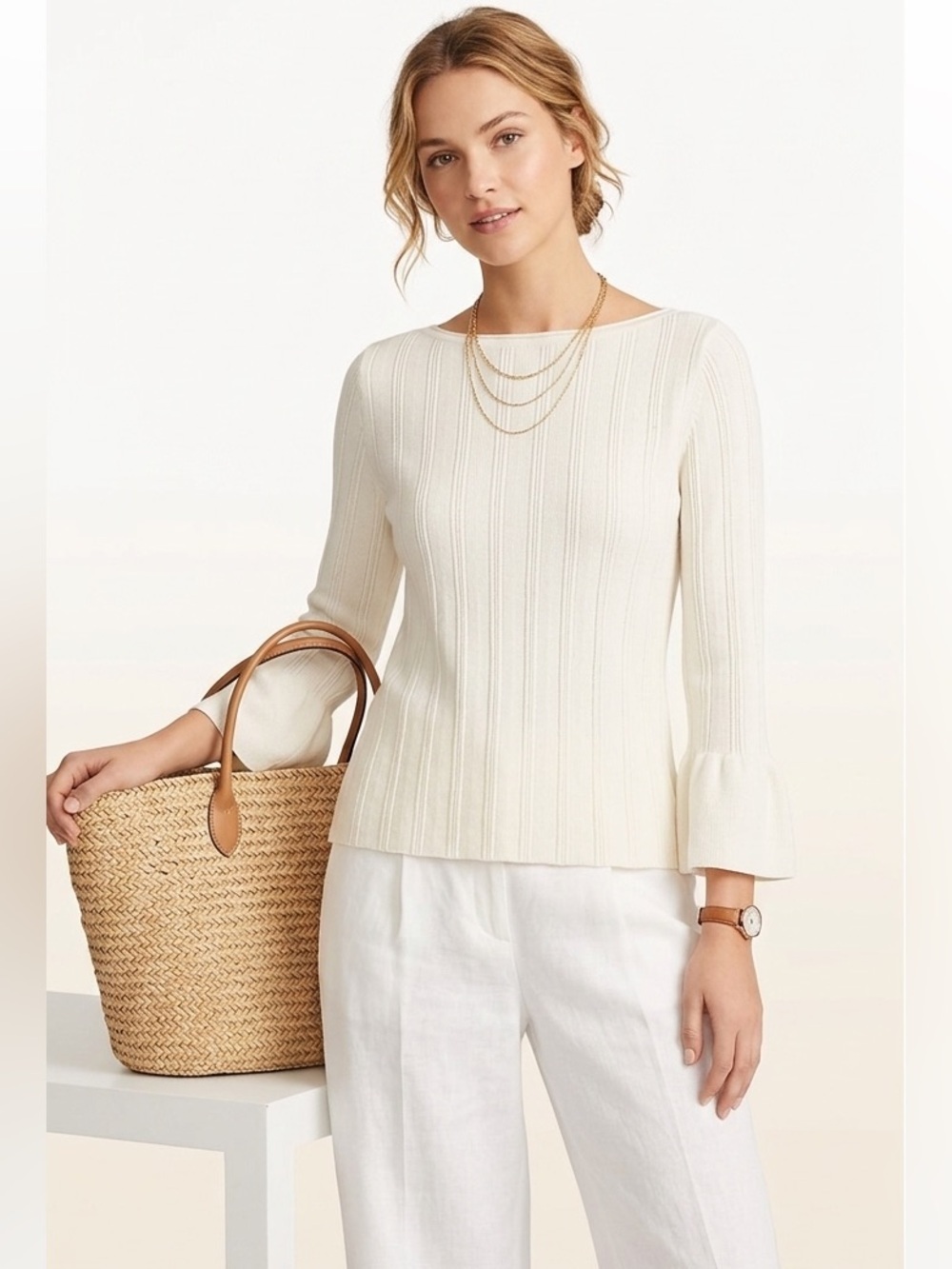 Anne Taylor Ribbed Knit Top - Picture 5 of 10